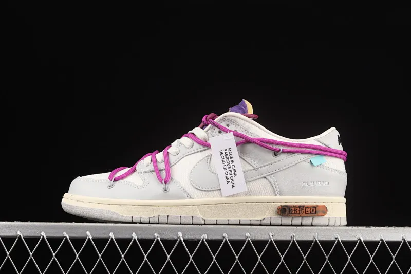 All Categories Nk SB Dunk Series Nk SB Dunk Low Low-top sneakers Cost-effective version OF x Nk Dunk Low OW Gray Casual Sports Skateboard Shoes DM1602-111